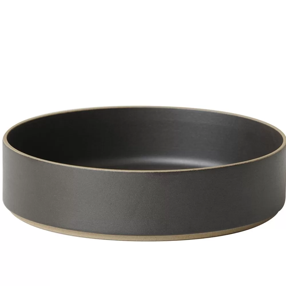 Hasami Porcelain<hasami porcelain Hasami Zylindrische Schale | O 22 Cm, H 5,5 Cm | Mattschwarz Glasiert